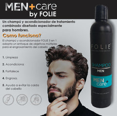 Shampoo 5 En 1 Folie Men Care, Caballero, Profesional Care